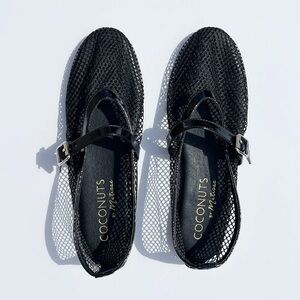 Coconuts by Matisse Black Mesh Flats